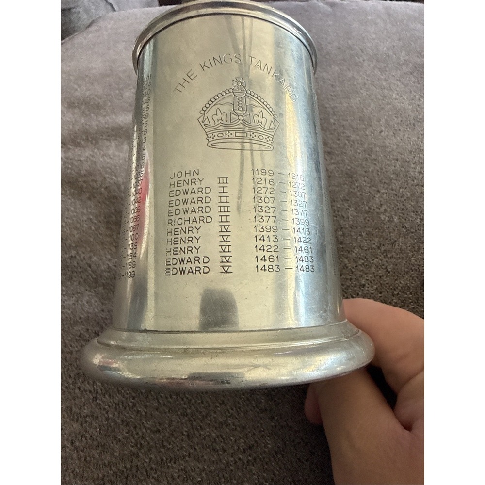 Vintage Pewter Tankard Presidents History Mug Engraved Viners Sheffield England